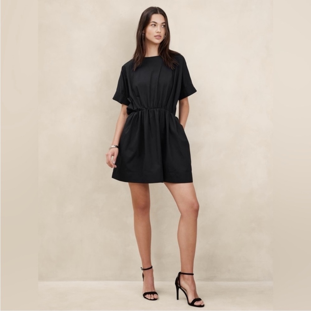 Banana Republic Poplin Black Dress Size M